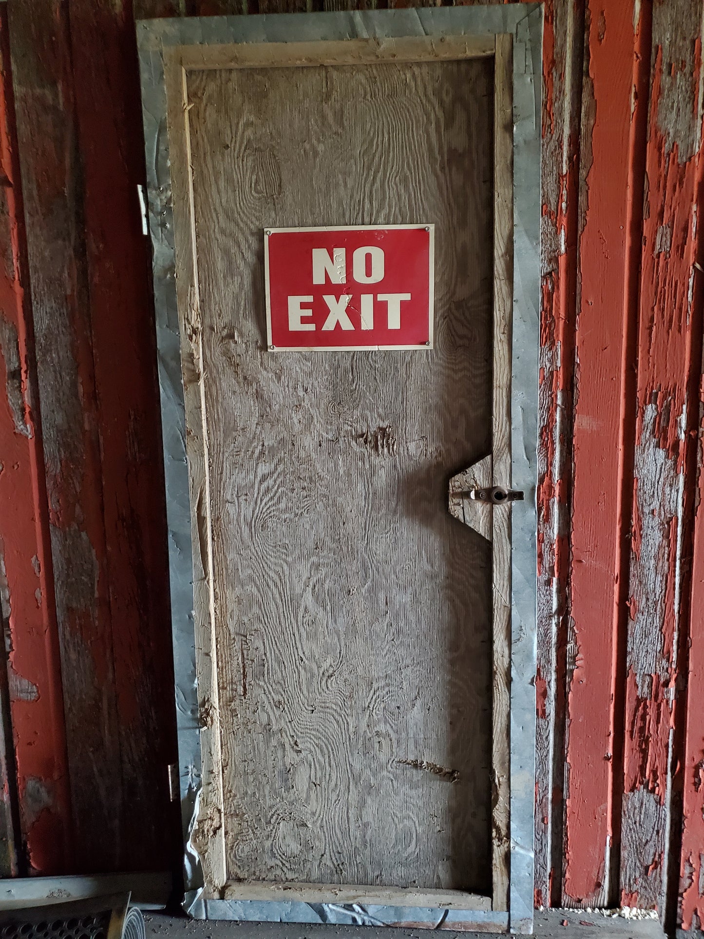 Metal Door- Vintage Agricultural Coop Door